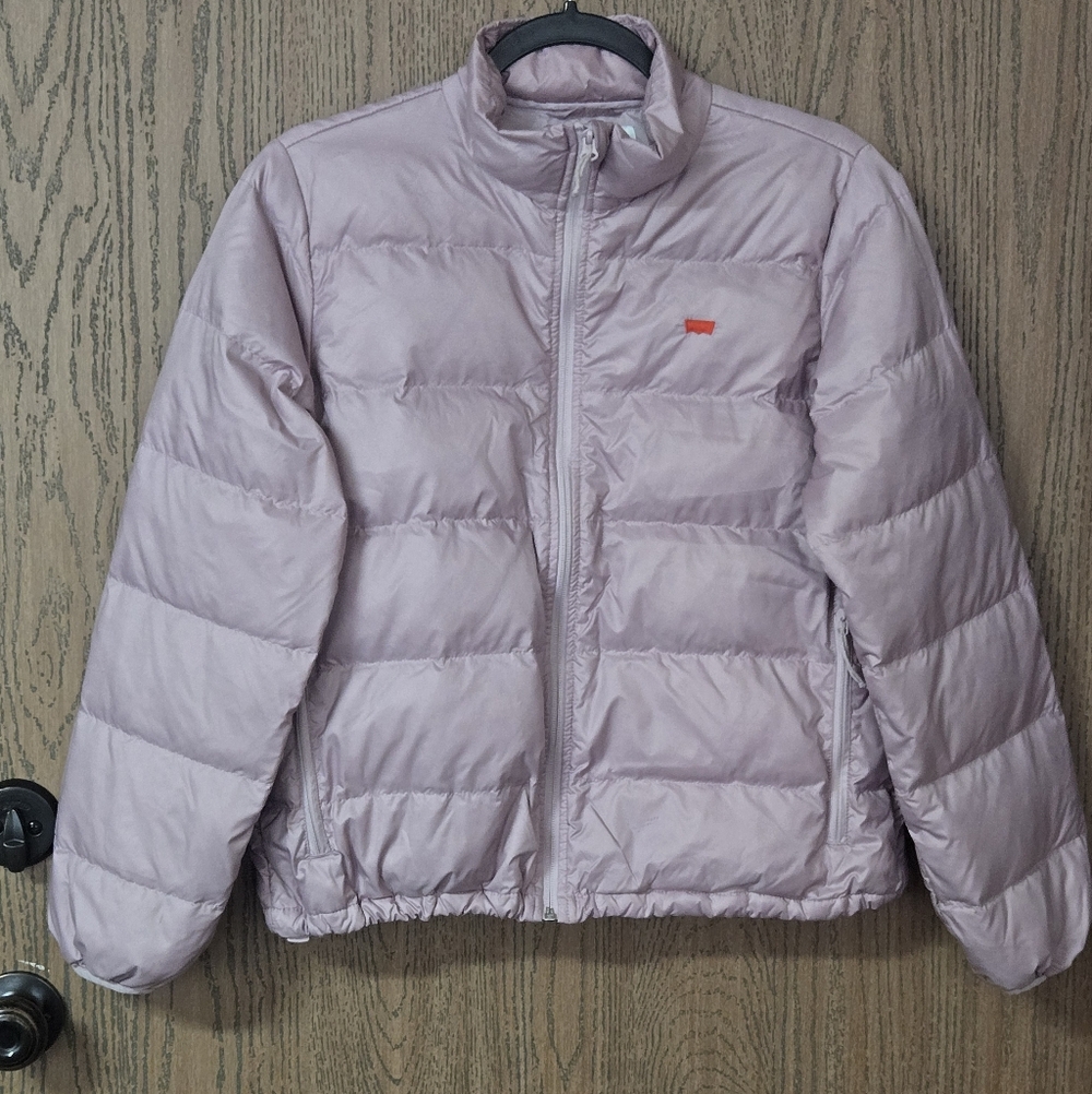 Levi's Light Lavender Pink Puffer Jacket Womens Sz S